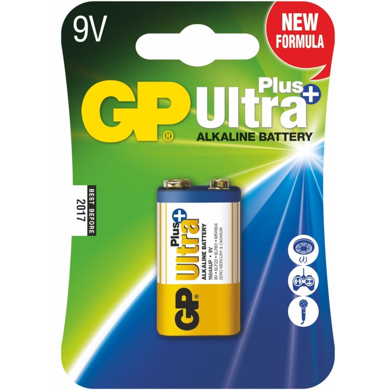 Baterie Alcalina Ultraplus GP 9V 1 Buc/Blister