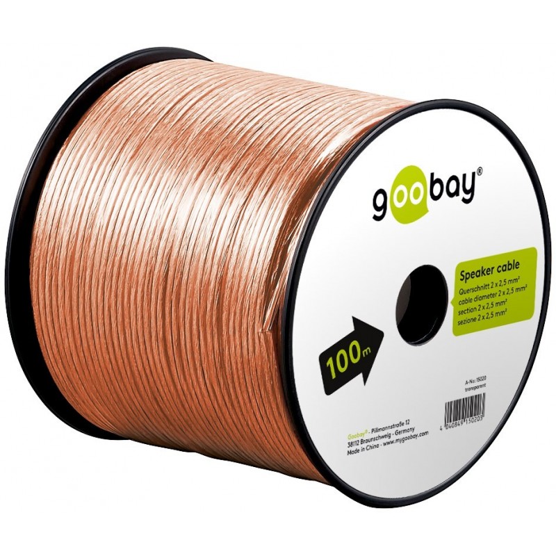 Cablu Difuzor Transparent 2 x 2.50mmp, 100m, Goobay