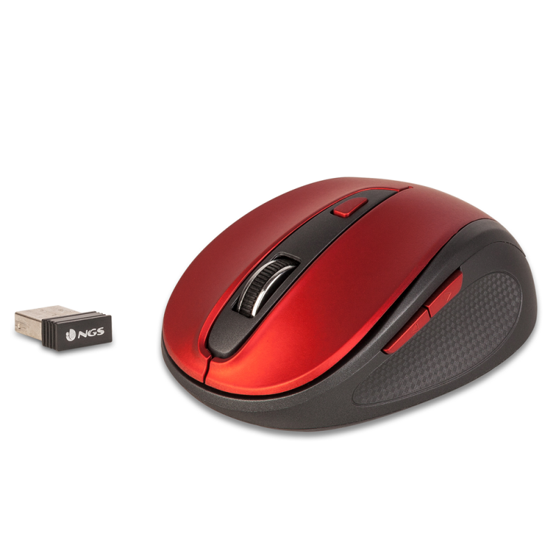 Mouse Wireless USB 800/1600dpi Rosu, NGS 