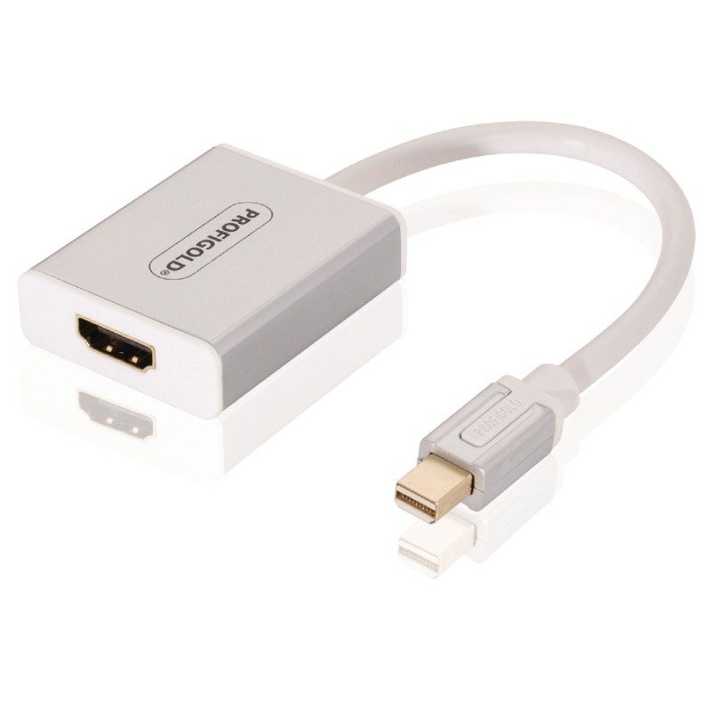 Adaptor de Inalta Calitate Mini Displayport Tata HDMI Mama, 0.2m, Alb, Profigold Oferta Pret