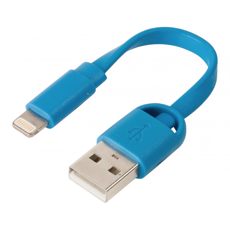 Cablu de Incarcare si Sincronizare USB A Tata - 8p Lightning Tata 0.06 M Albastru Sweex