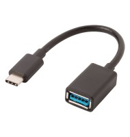 Adaptor Cablu USB 2.0 USB A Tata - USB A Mama 0.20 M Negru