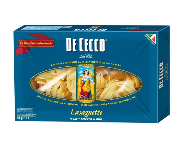 Paste Nidi Semola Lasagnette De Cecco 500g