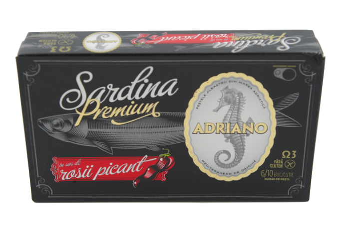 Adriano - Sardine Premium in Sos Picant 90gr