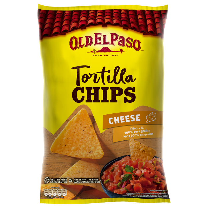 Tortilla Chips Cheese, Chipsuri fara Gluten, Old El Paso 185 g
