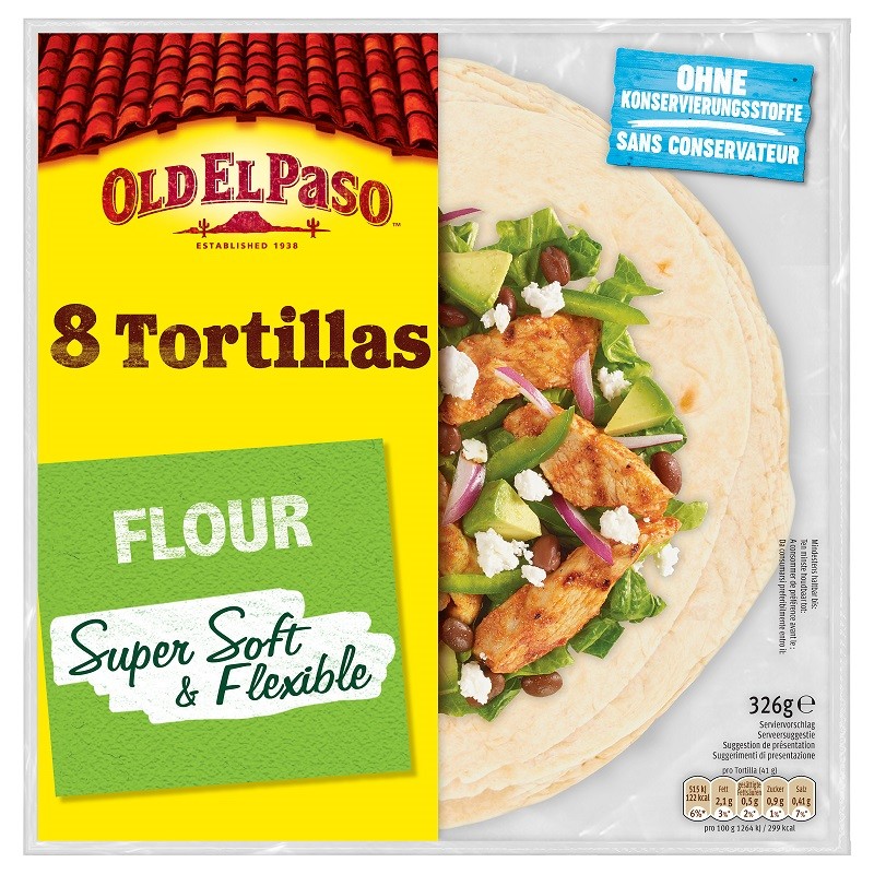 Old El Paso - Tortilla Wrap 8buc 326g