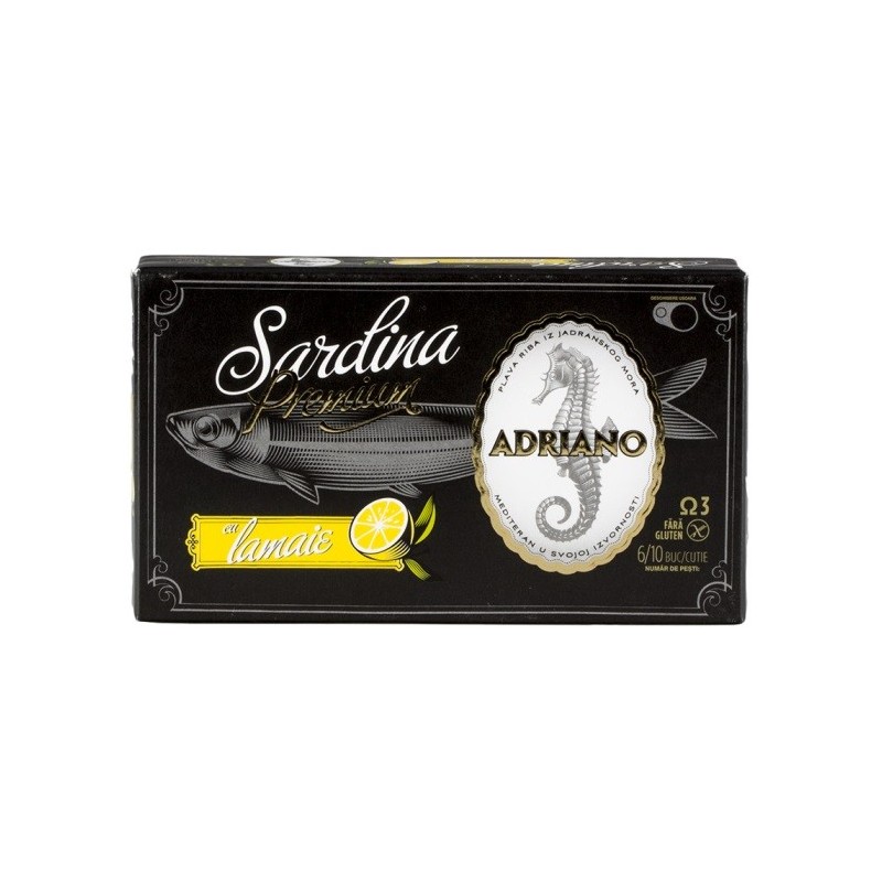Sardine Premium cu Lamaie Adriano 90 g