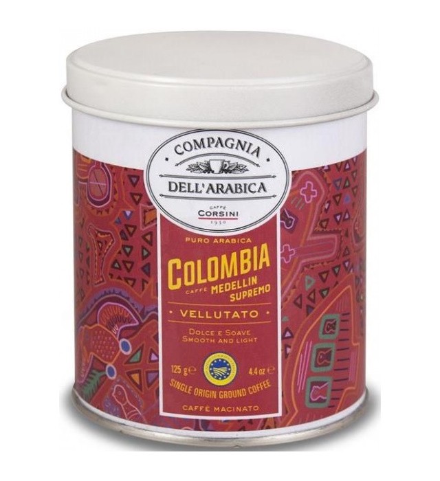 Cafea Macinata Colombia Medellin, Corsini Compagnia Dellarabica Cutie Metal 125 g