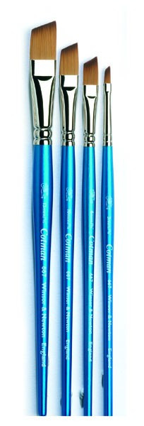Pensula lata seria 667 Cotman Winsor Newton - nr. 10 - 10mm - Pensula lata in unghi maner scurt seria 667
