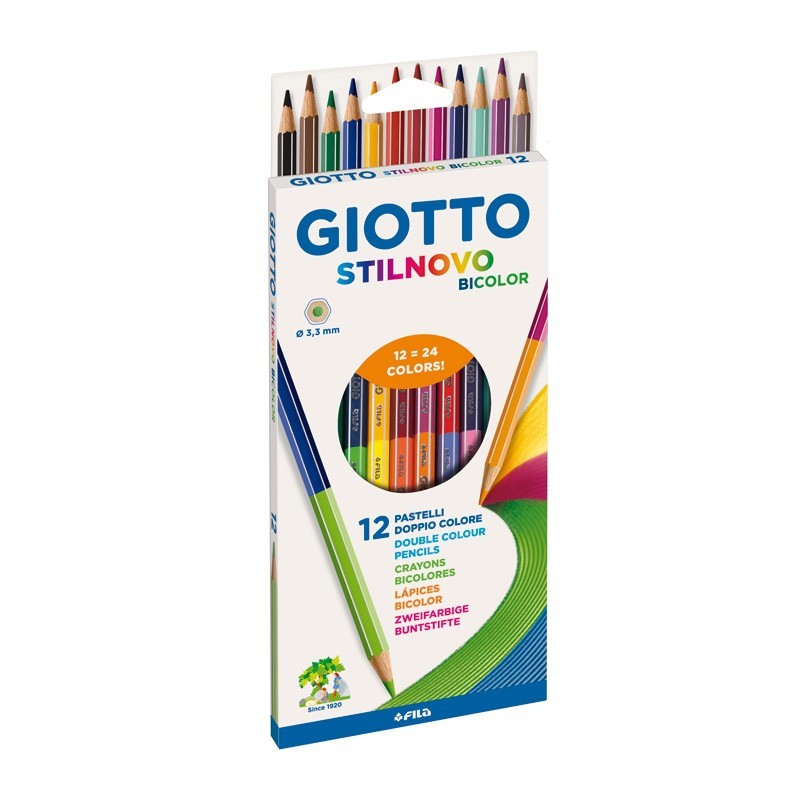 Set Creioane Bicolore 12 Bucati Stilnovo Giotto