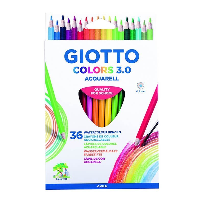 Set Creioane Acuarelabile Colors 36 de Bucati 3.0 Giotto