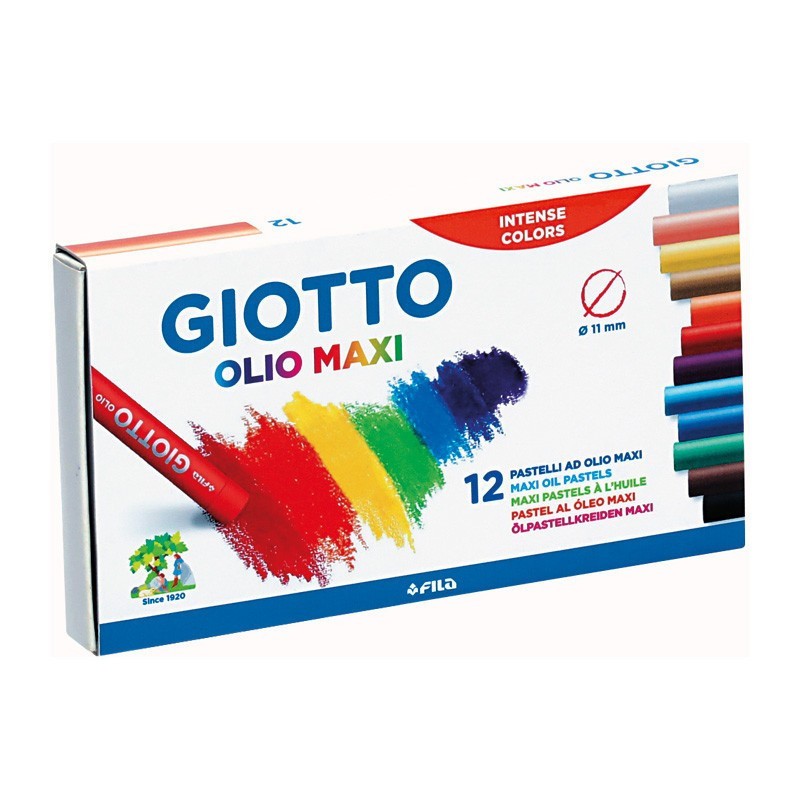 Set Pasteluri Uleioase 12 Bucati Maxi Giotto