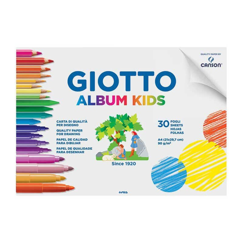 Bloc Desen Album Kids Giotto - 21 x 29.7 cm - 90g/mp