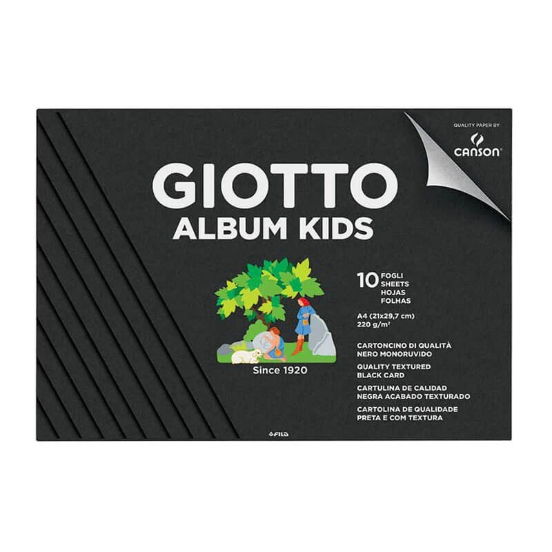 Bloc Hartie Neagra Album Kids Giotto - 21 x 29.7 cm