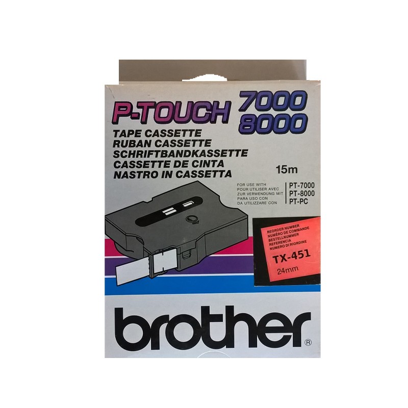 Banda Originala Brother Etichete TX451, 24mm x 15m