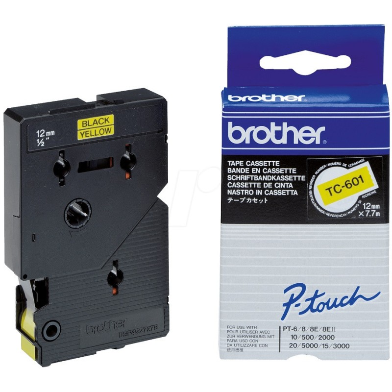 Banda Originala Brother Etichete TC601, 12mm x 7.7m