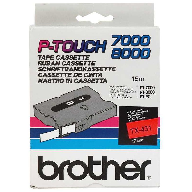 Banda Originala Brother Etichete TX431, 12mm x 15m