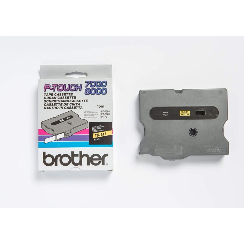Banda Originala Brother Etichete TX611, 6mm x 15m