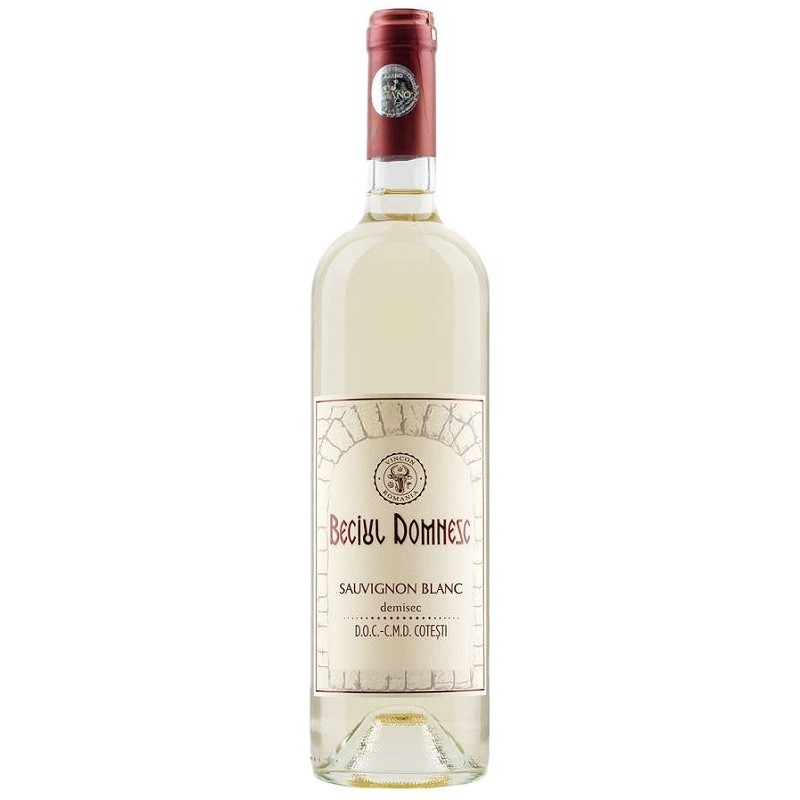 Vin Beciul Domnesc Sauvingnon Blanc, Alb Demisec 0.75 l