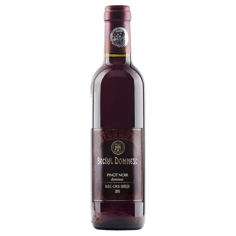 Vin Rosu Beciul Domnesc Pinot Noir, Demisec, 375 ml