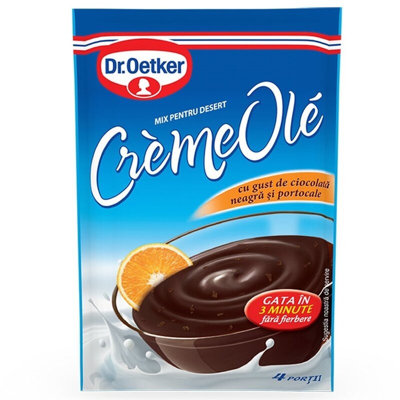 Creme Desert Ole Dr. Oetker Aroma Ciocolata Neagra si Portocale 76 g