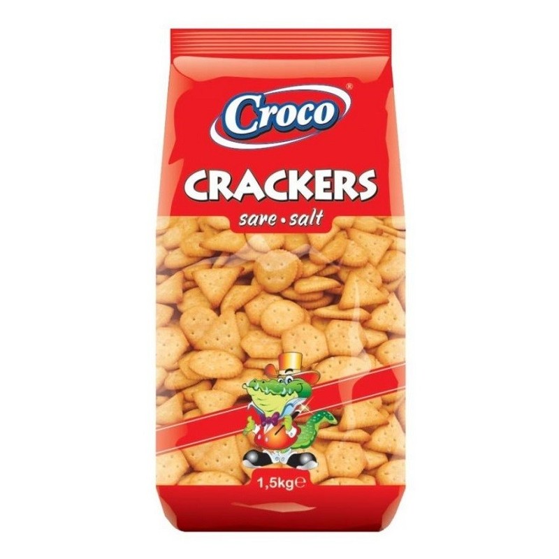 Biscuiti Sarati Croco Crackers Sare 1.5 kg