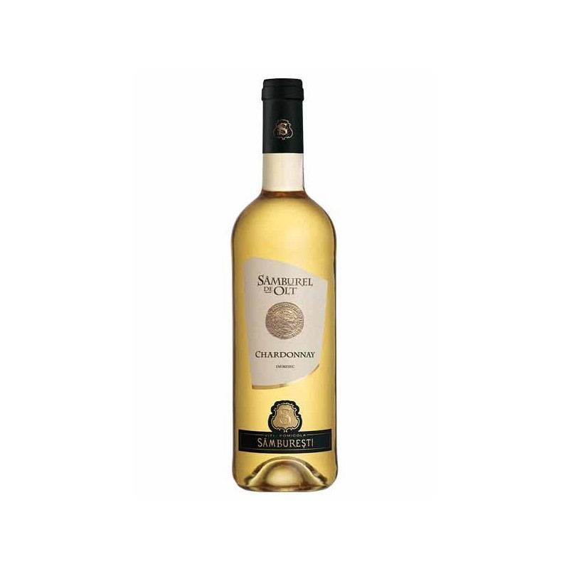 Vin Samburel de Olt Chardonnay, Alb Demisec 0.75 l