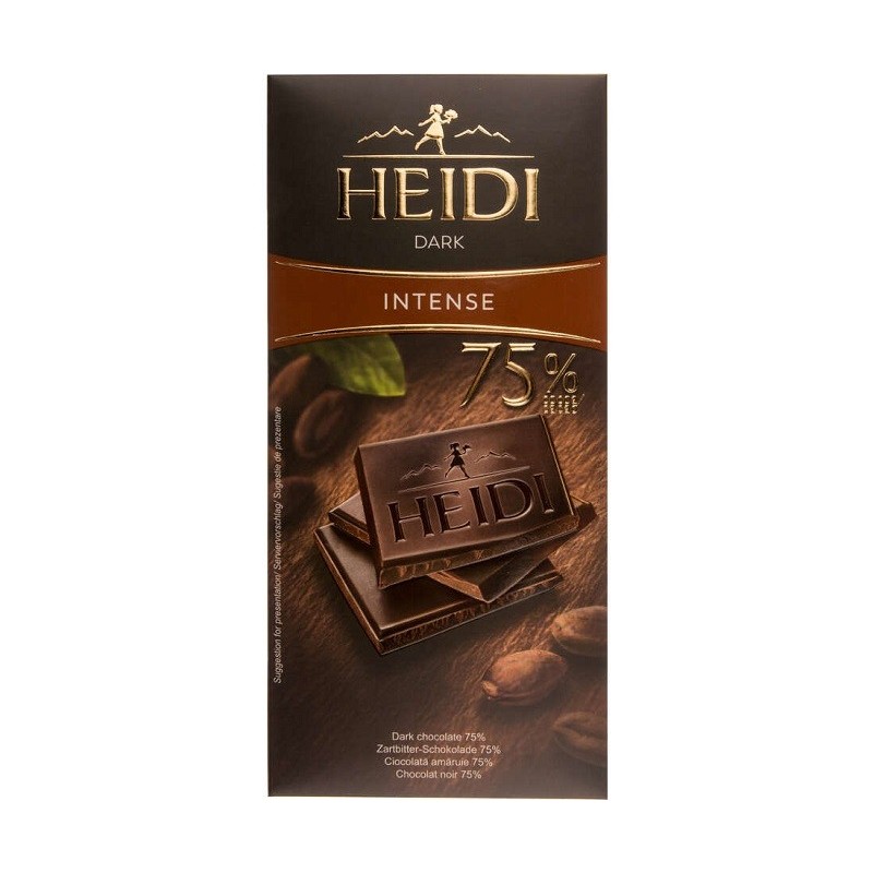 Ciocolata Amaruie Heidi Dark Intense 75% Cacao 27 g