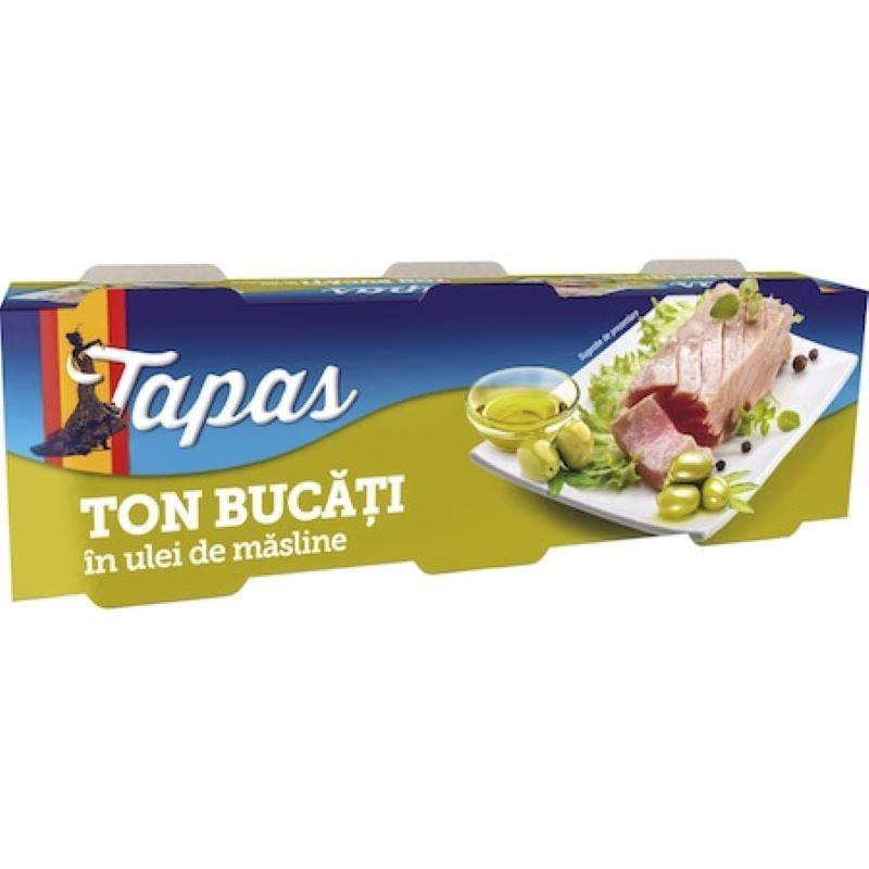 Ton Bucati Tapas In Ulei de Masline 3 x 80 g