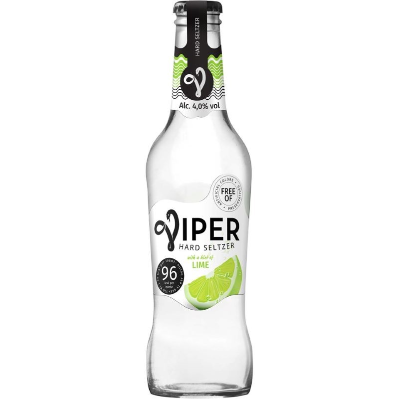 Hard Seltzer Lime, Viper, Sticla, 0.33 l