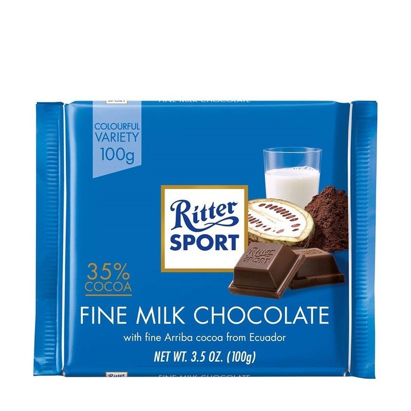 Ciocolata Ritter Sport Fine Milk Chocolate 100 g