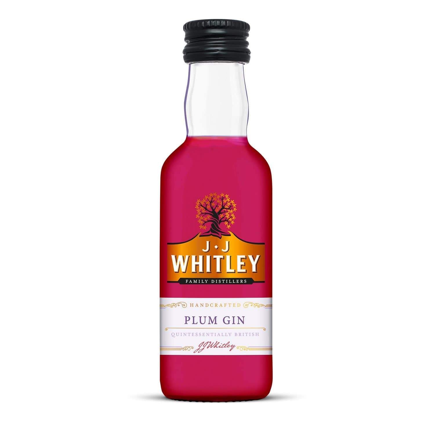 Gin Jj Whitley, Prune, Plum Gin, 38.6% Alcool, Miniatura, 0.05 l