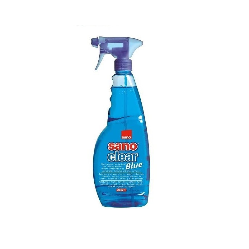 Detergent pentru Curatat Geamuri Sano Clear Blue 750 ml