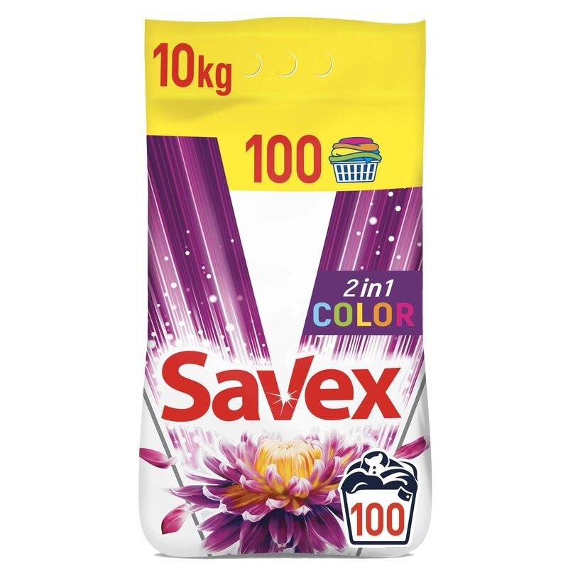 Detergent Automat Savex 2 in 1 Color, 100 Spalari, 10 kg