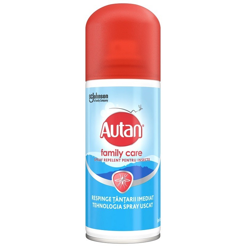 Spray Uscat Impotriva Tantarilor Autan Family Care, 100 ml