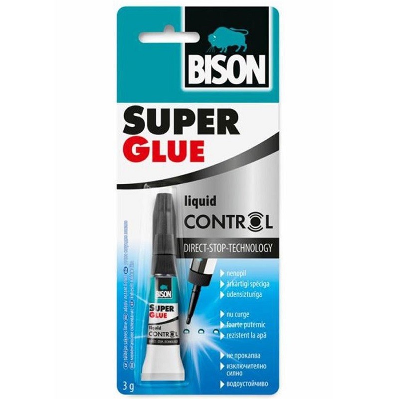 Adeziv Universal Bison Super Glue Control, 3 g