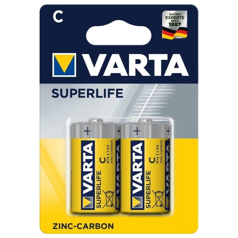 Baterie Varta Superlife 2014 R14 C, 2 Bucati / Blister