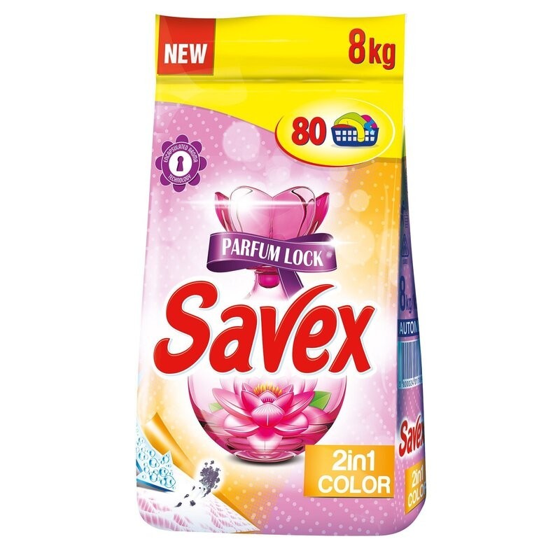 Detergent Automat Savex 2 in 1, Color, 80 Spalari, 8 kg