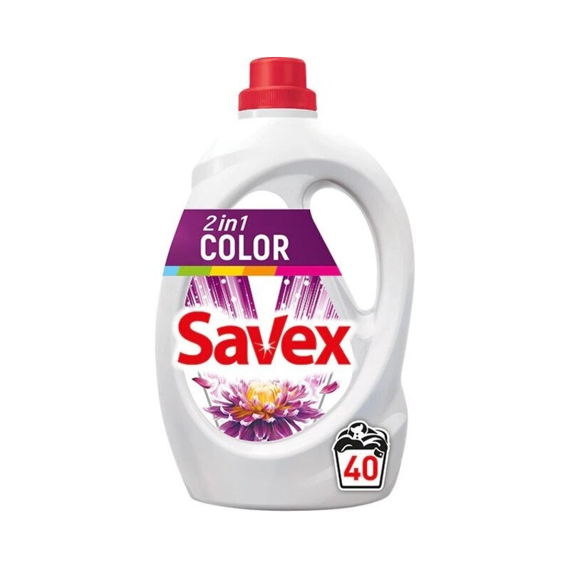 Detergent Lichid Savex 2 in 1, 40 Spalari, Color 2.2 l