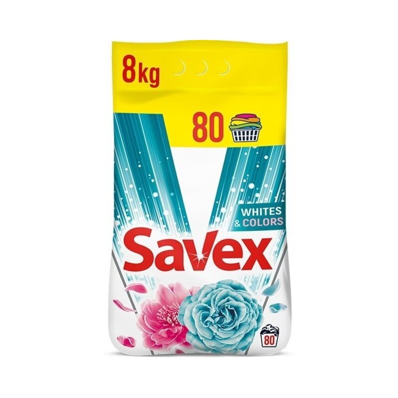Detergent Automat Savex 2 in 1 White & Colors, 80 Spalari, 8 kg