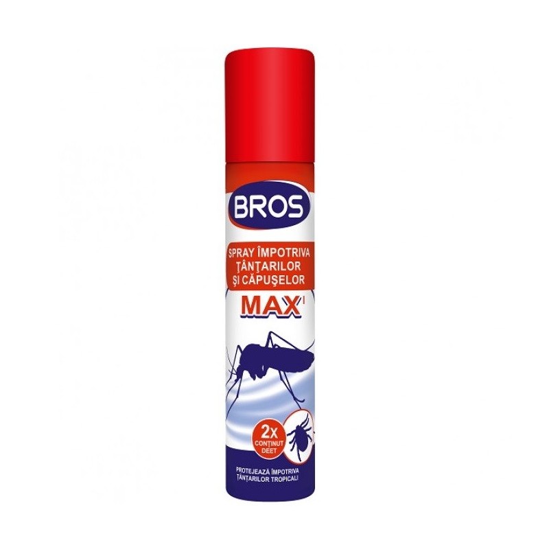 Spray Impotriva Tantarilor si Capuselor Bros Max, 90 ml