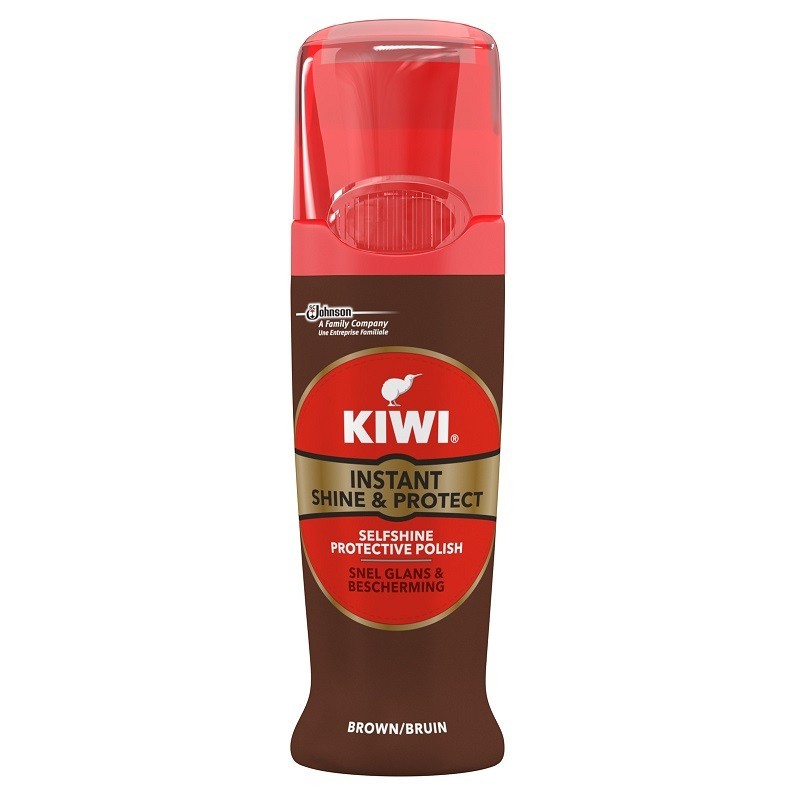 Crema Lichida pentru Incaltaminte Kiwi Instant Shine & Protect Maro 75 ml