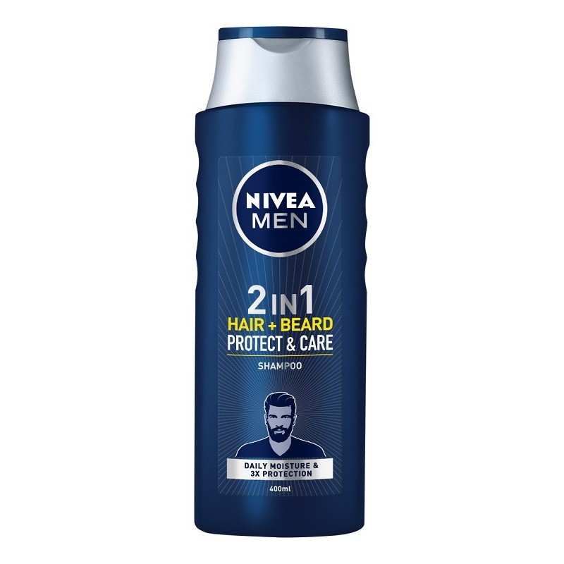 Sampon de Par Men 2in1 Protect & Care / Par & Barba Nivea Hair Care, 400 ml