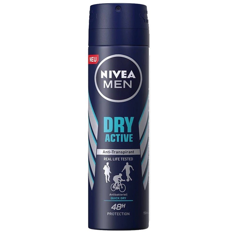 Deodorant Spray Men Dry Active Nivea Deo 150ml