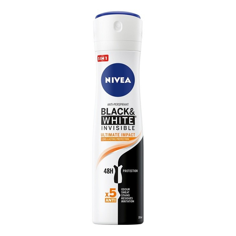 Deodorant Spray Invisible Black & White Ultimate Impact Nivea Deo 150ml