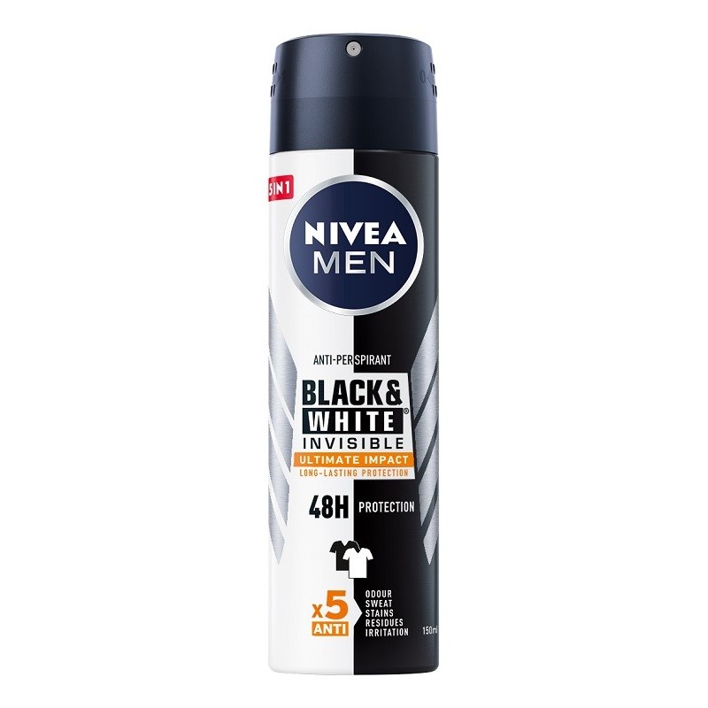 Deodorant Spray Men Invisible Black & White Ultimate Impact Nivea Deo 150ml