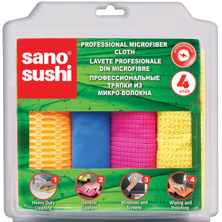 Laveta Microfibra Profesionala Sano Sushi 4 Bucati