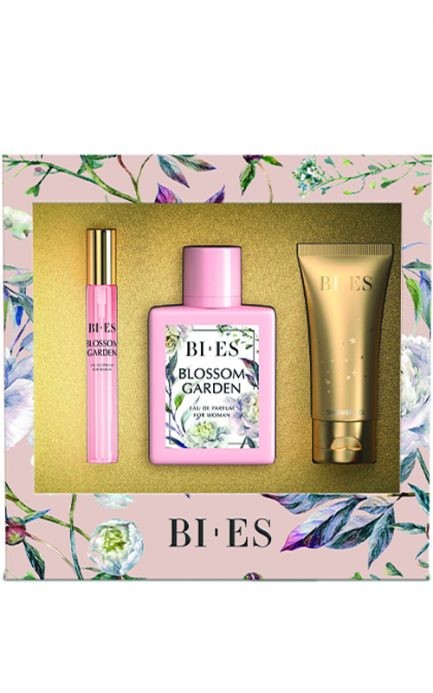 Set Bi-es Men Parfum 100 ml, Parfum 12 ml, Gel de Dus Garden Blossom