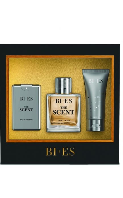 Set Bi-es Scent Men: Apa de Toaleta 100 ml + Apa de Parfum 15 ml + Gel de Dus 50 ml