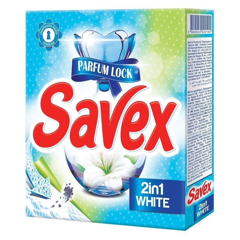 Detergent Automat Savex 2 in 1 White, 3 Spalari, 300 g